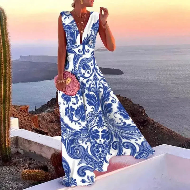 ISLA – FRENCH CHIC FLORAL SLEEVELESS DRESS