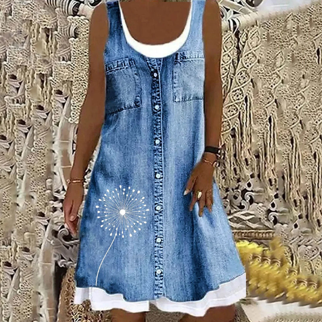 Valencia™ | Soft and Elegant Denim Dress