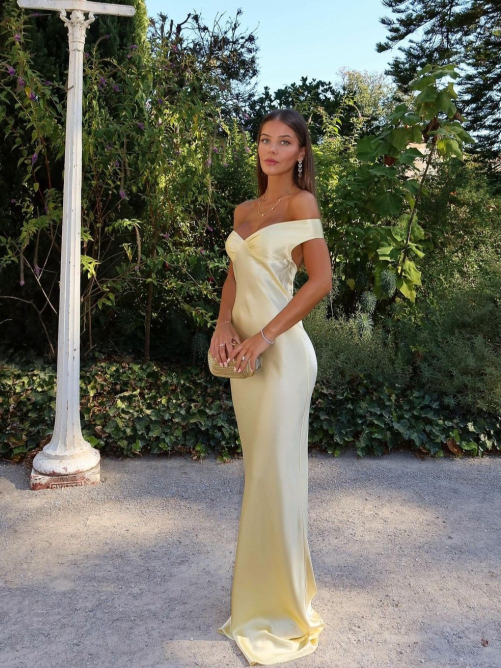 Dove | Strapless Off-Shoulder Evening Dress
