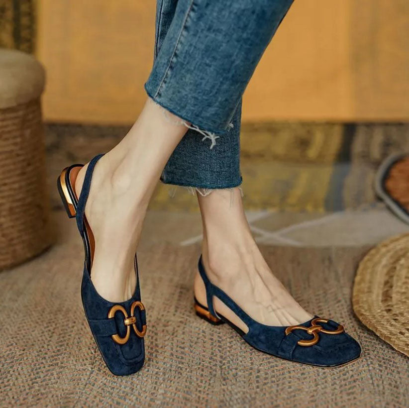 Riley - Elegant Orthopedic  Square Heel Sandals