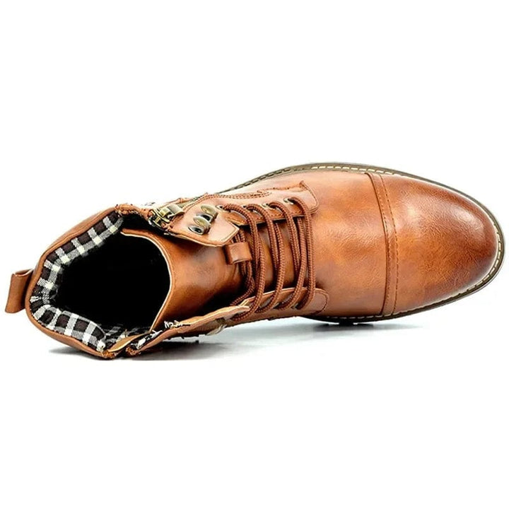 Rugged Elegance Leather Boots