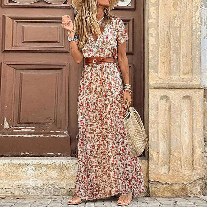 Vivienne - Floral Pleated Midi Dress