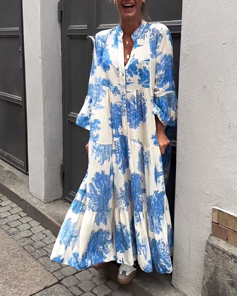 AZRIELLE – LONG FLORAL DRESS