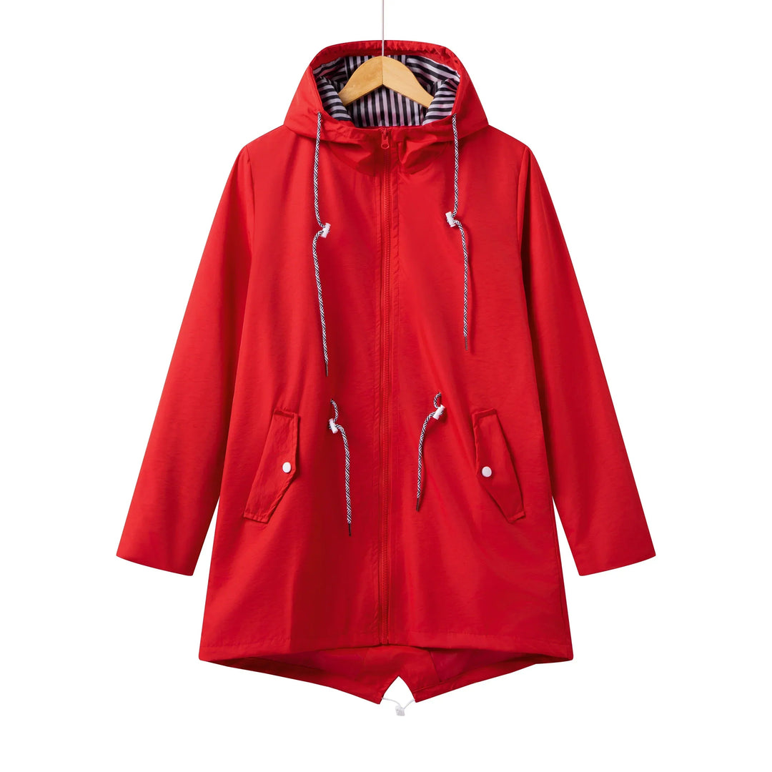 Sophia | Waterproof hooded trench coat