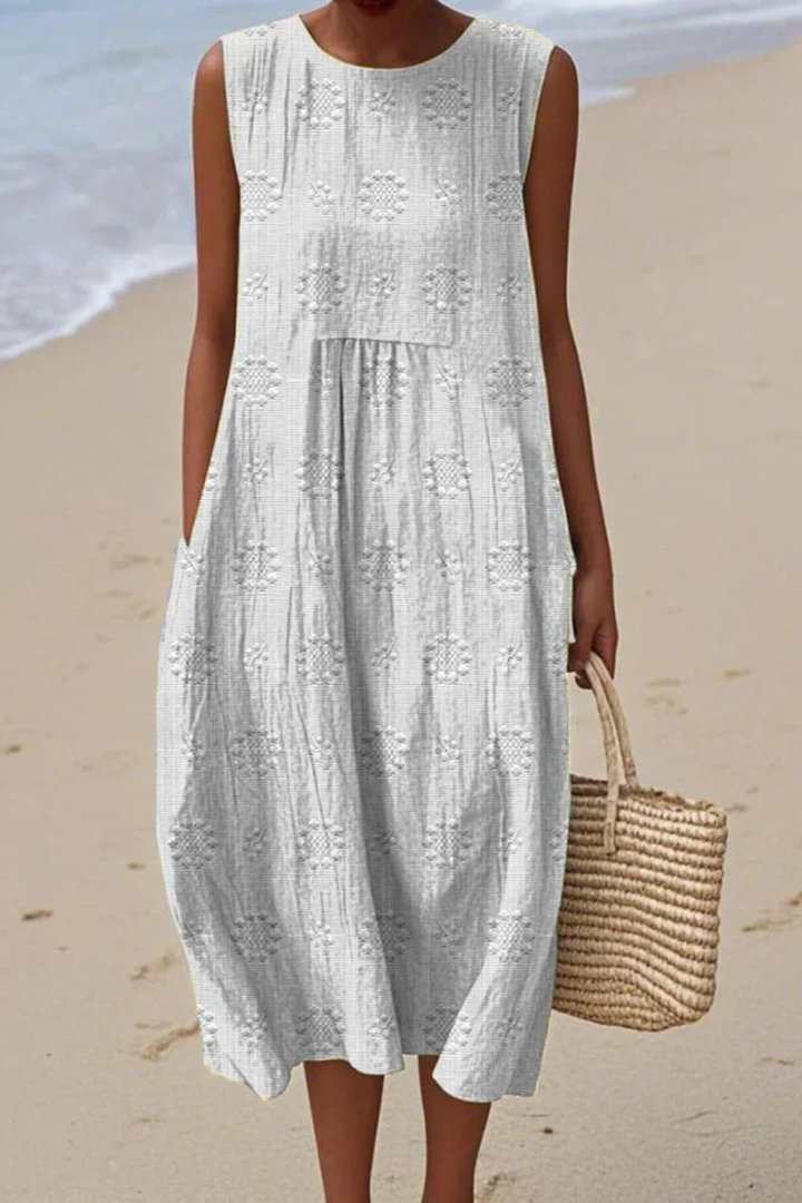 Piper™ | Sleeveless Dress with Embroidery