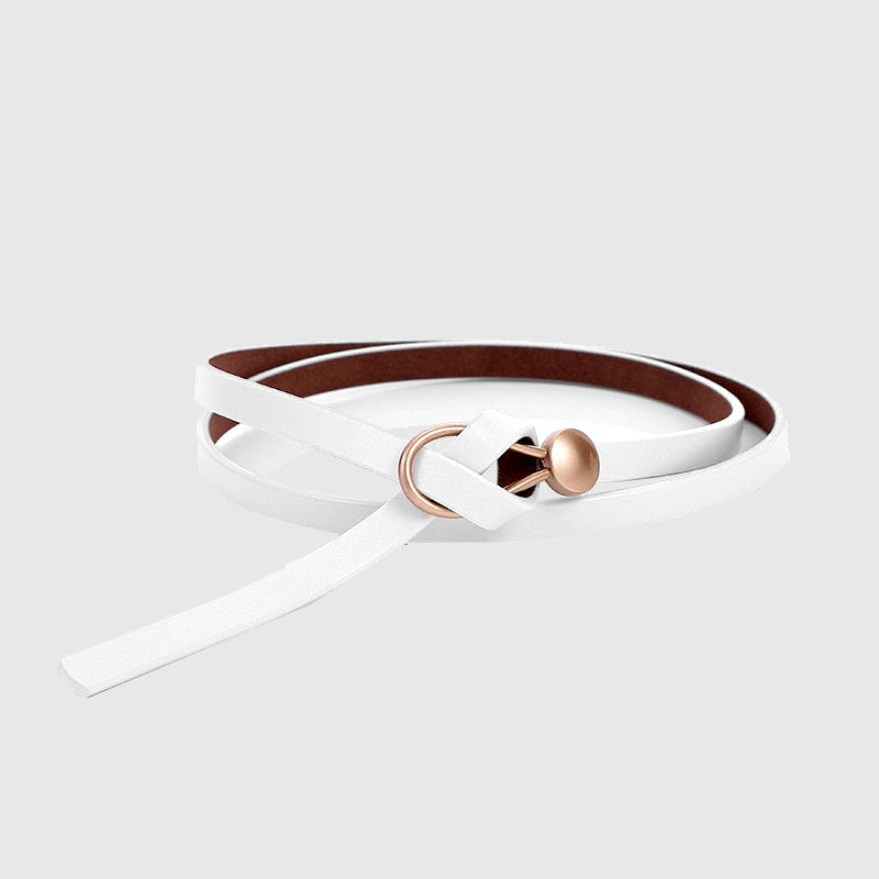 Valentina Rossi Slim Belt with Metal Hook