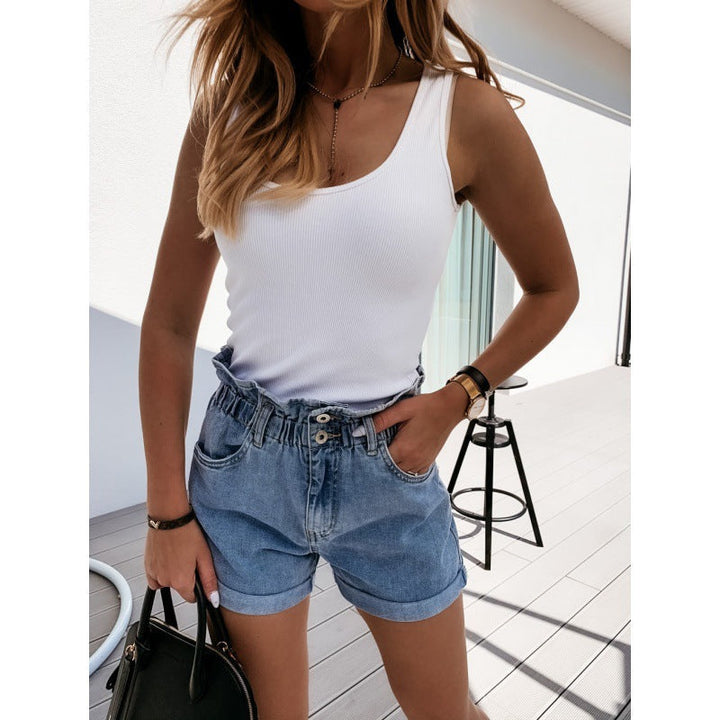 Emma | High-Waisted And Comfortable Denim Shorts