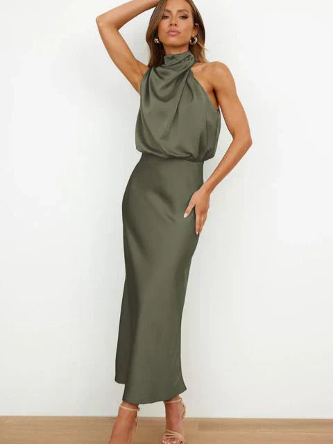 NAYLIRA – MIDI DRESS WITH OFF-THE-SHOULDER DESIGN
