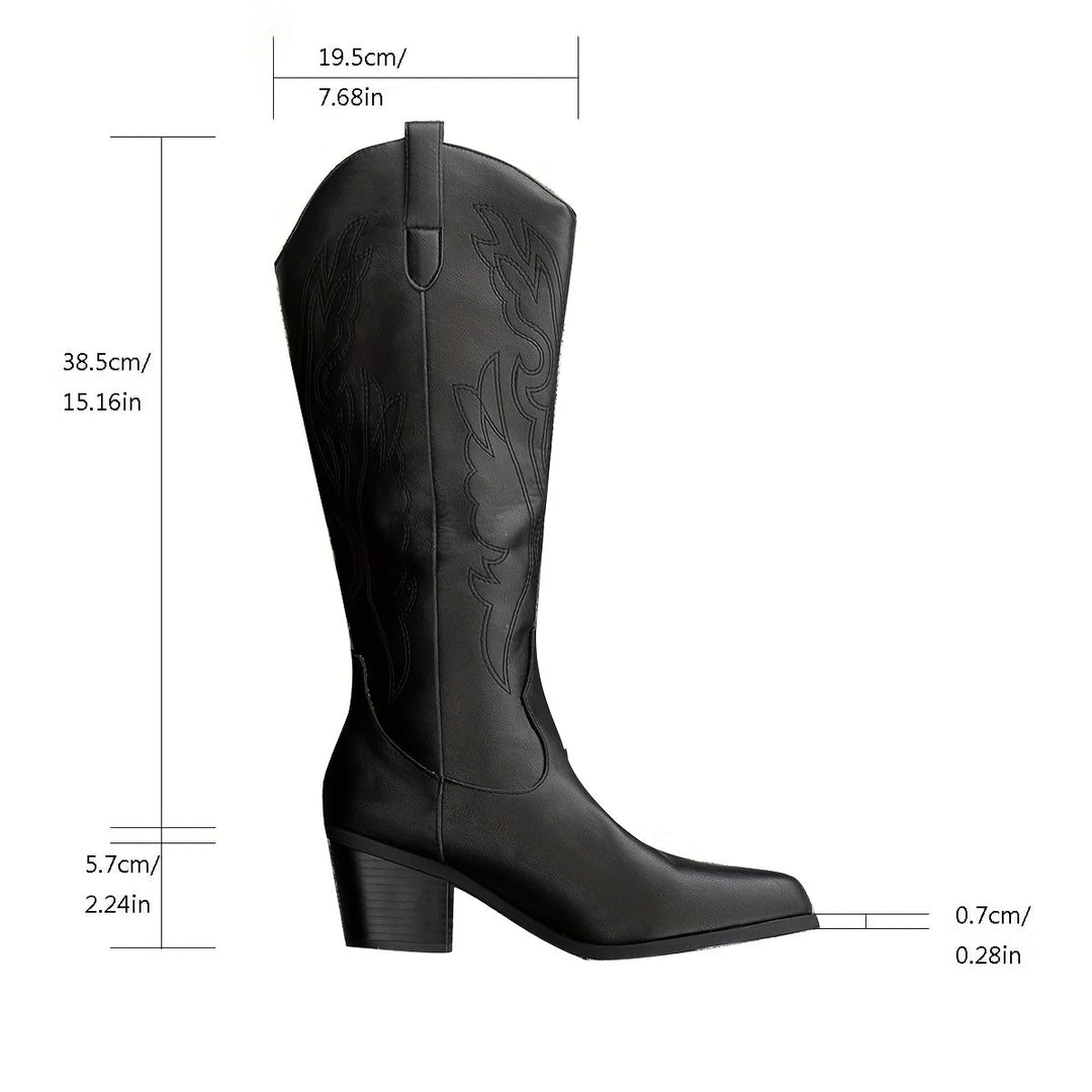 Julia | Wide-Calf Cowboy Boots For Effortless Western Style