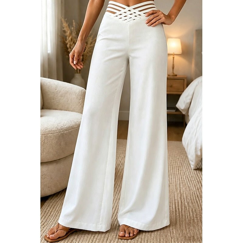 Andrea | Elegant High-Waist Wide-Leg Trousers