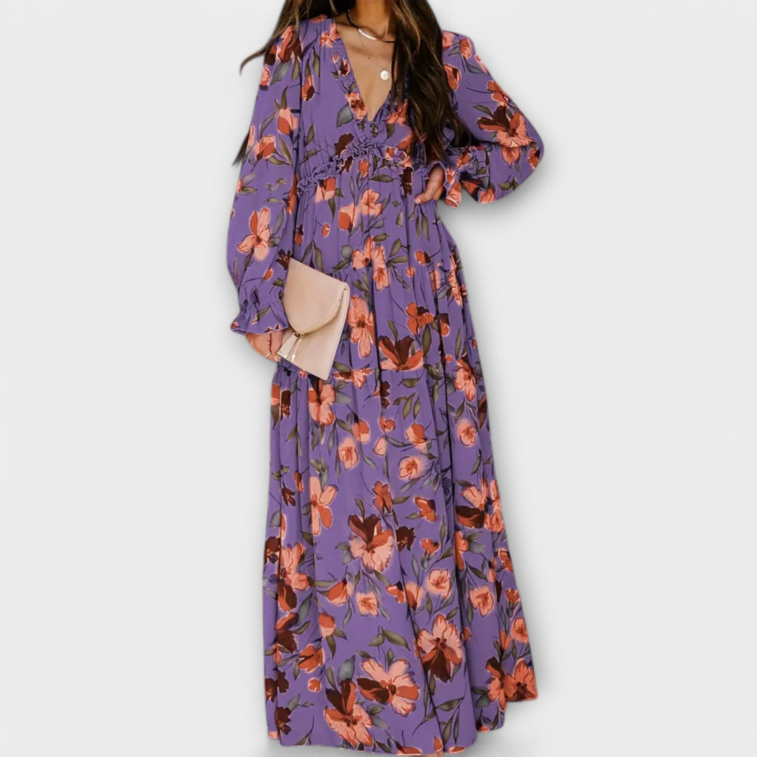 CALLISTA – ELEGANT FLORAL MAXI DRESS