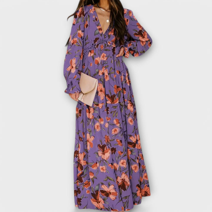 CALLISTA – ELEGANT FLORAL MAXI DRESS