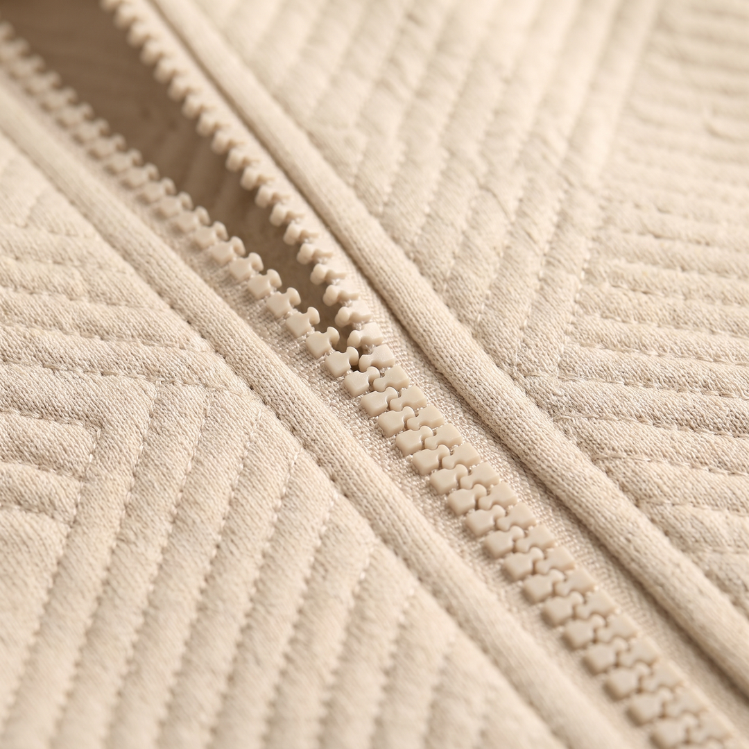 Natalie | Lightweight Textured Chevron Style Knit Cardigan