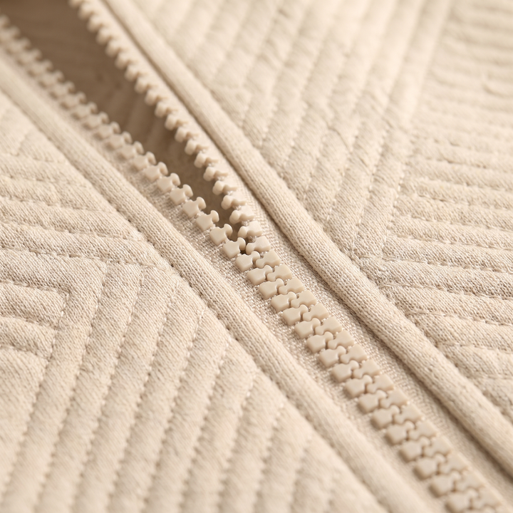 Natalie | Lightweight Textured Chevron Style Knit Cardigan