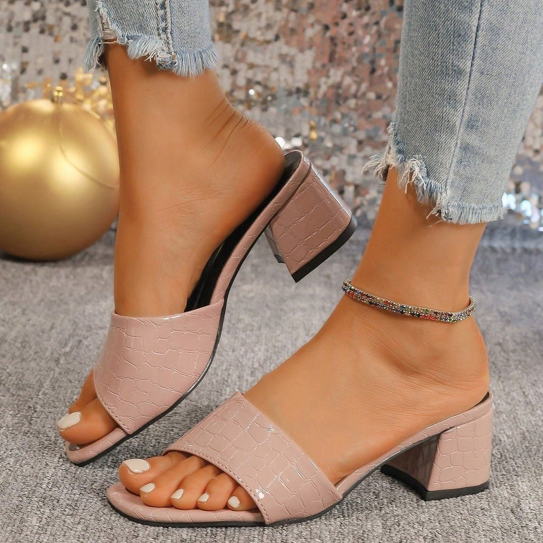Kathryn | Elegant Open-Toe Style Block Heel Sandals