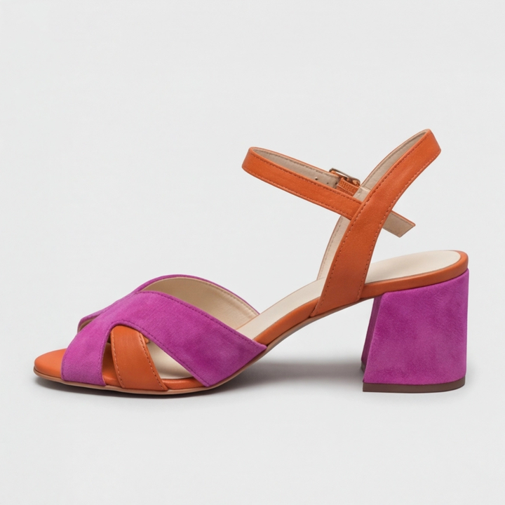 Naomi | Orthopedic Color Block Chunky Heels