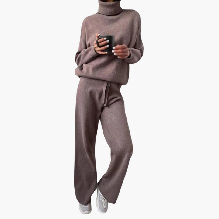 Everly | Sophisticated Turtleneck Knit Lounge Set