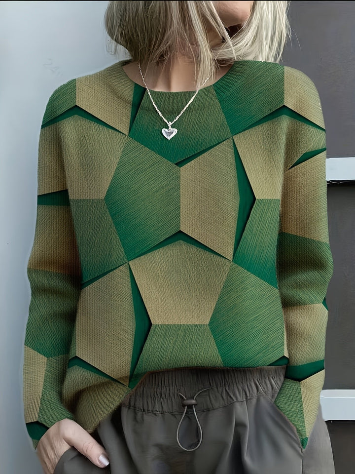 Avery | Modern Geometric Knitted Sweater