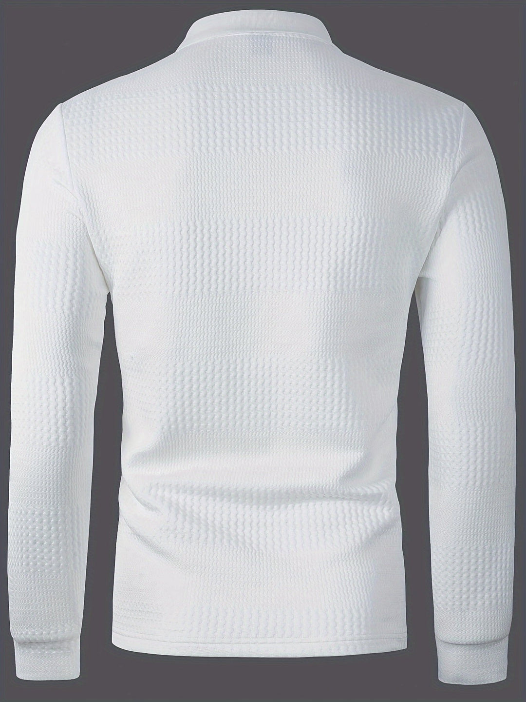Calvin | Textured Long-Sleeve Polo Shirt