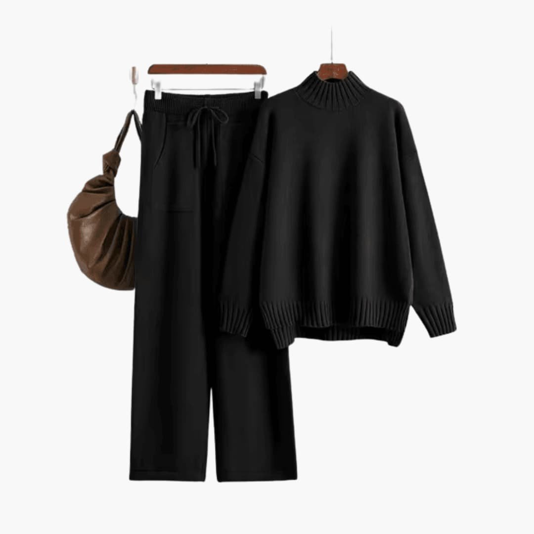 Evelyn | Cozy Ribbed Turtleneck Sweater Set