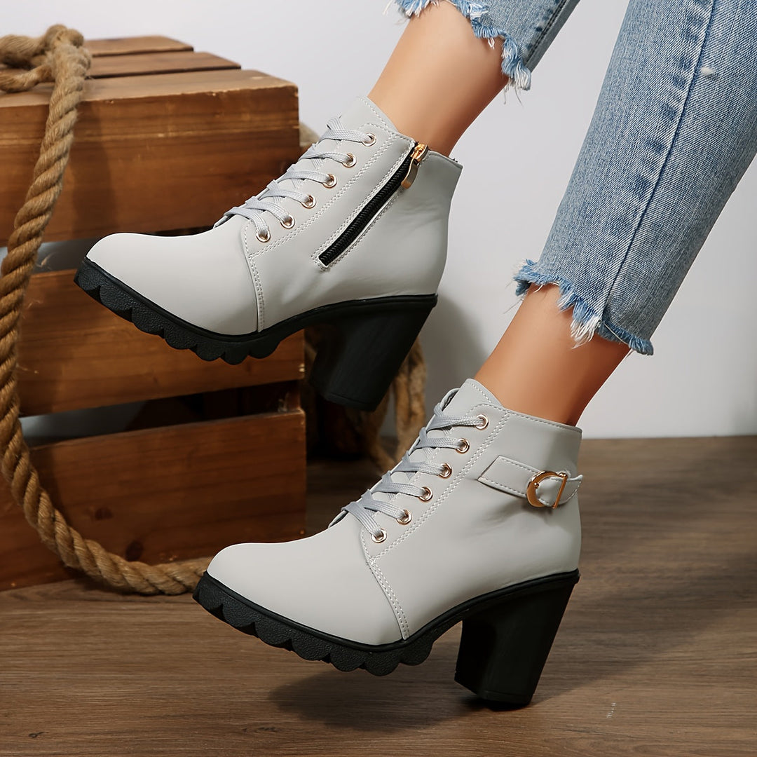 Everly | Polished And Versatile Lace-Up Ankle Boots