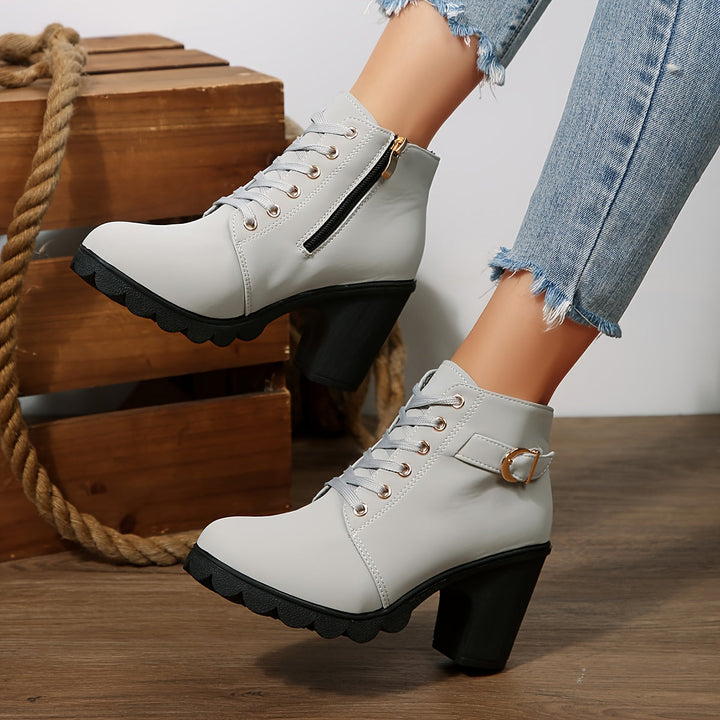 Everly | Polished And Versatile Lace-Up Ankle Boots