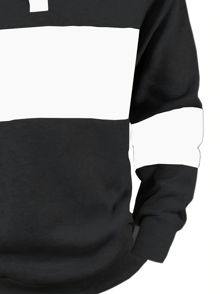 Easton | Colour-Block Long Sleeve Polo Shirt