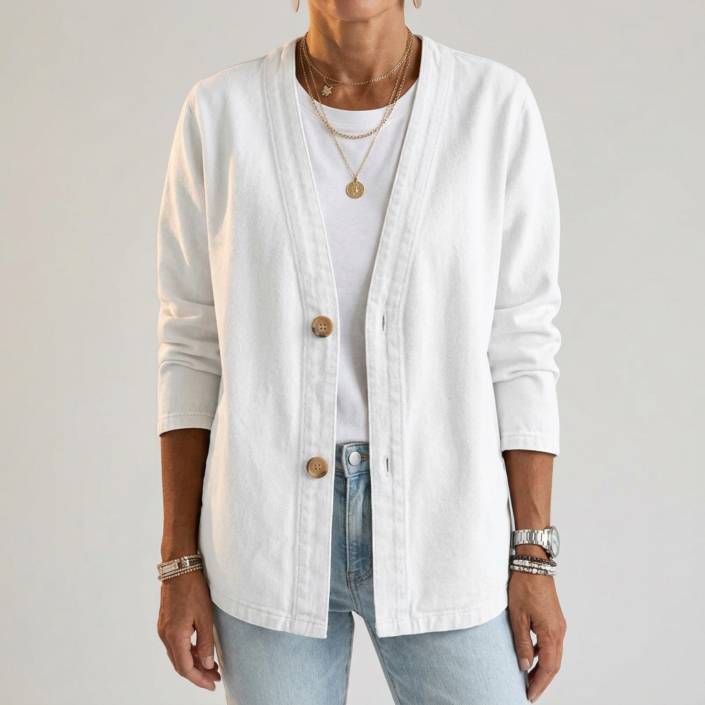 Emery | Casual Denim Knit Cardigan