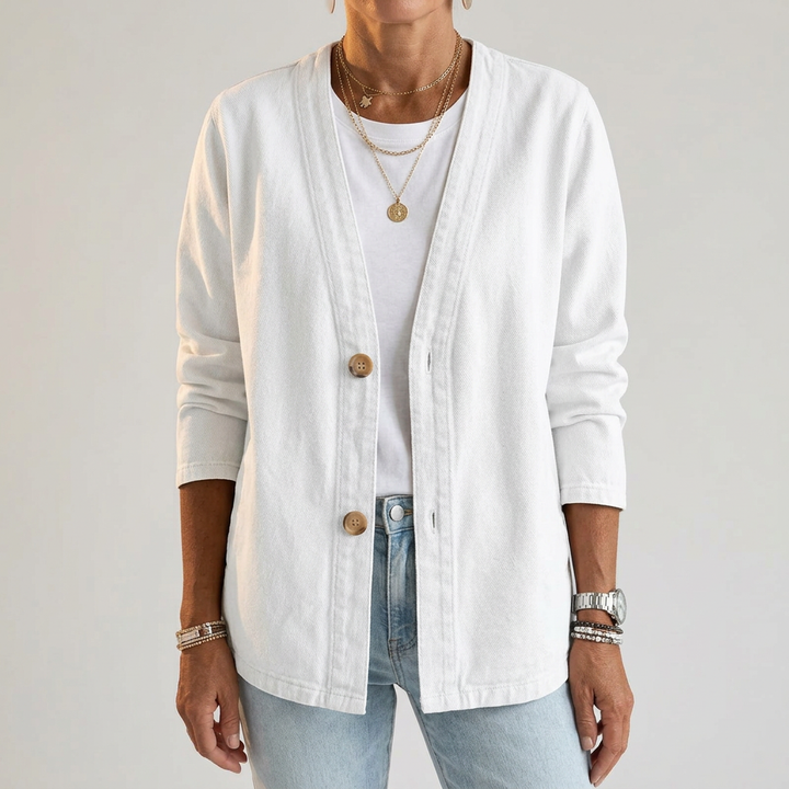 Emery | Casual Denim Knit Cardigan