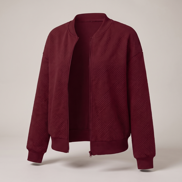 Natalie | Lightweight Textured Chevron Style Knit Cardigan
