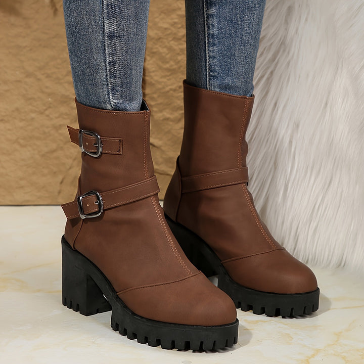 Sophie | Modern And Confident Buckle Strap Ankle Boots