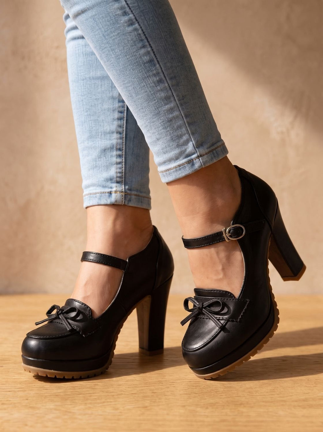 Leslie | Mary Jane Style Block Heel Sandals