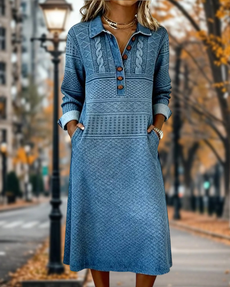 Dress Modern Half Button Flip