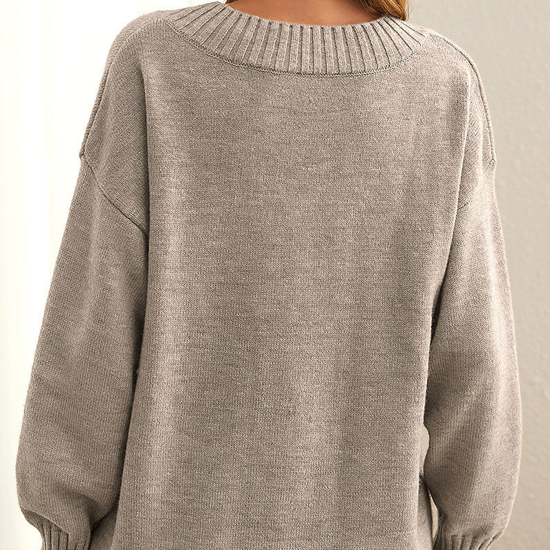Erin | Women's Oversized V-Neck Sweater