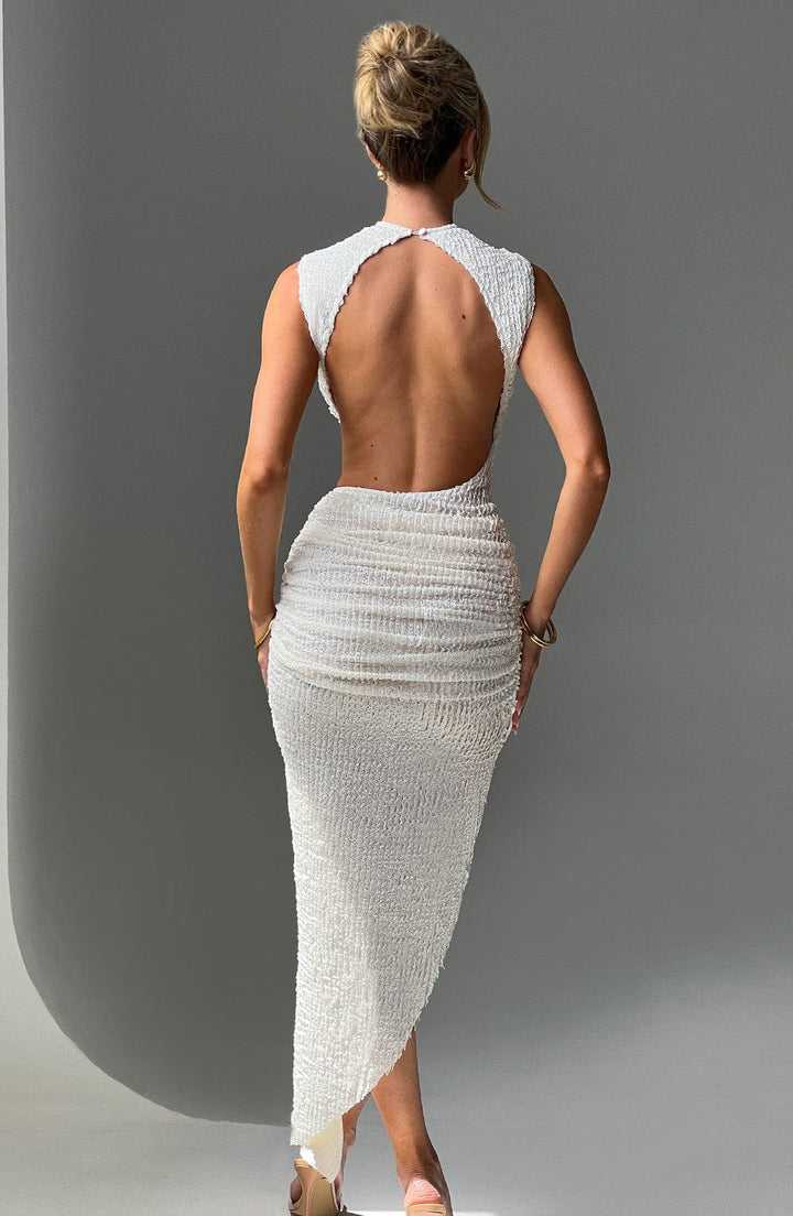 ELARIEN – APHRODITE ASYMMETRIC MIDI EVENING DRESS