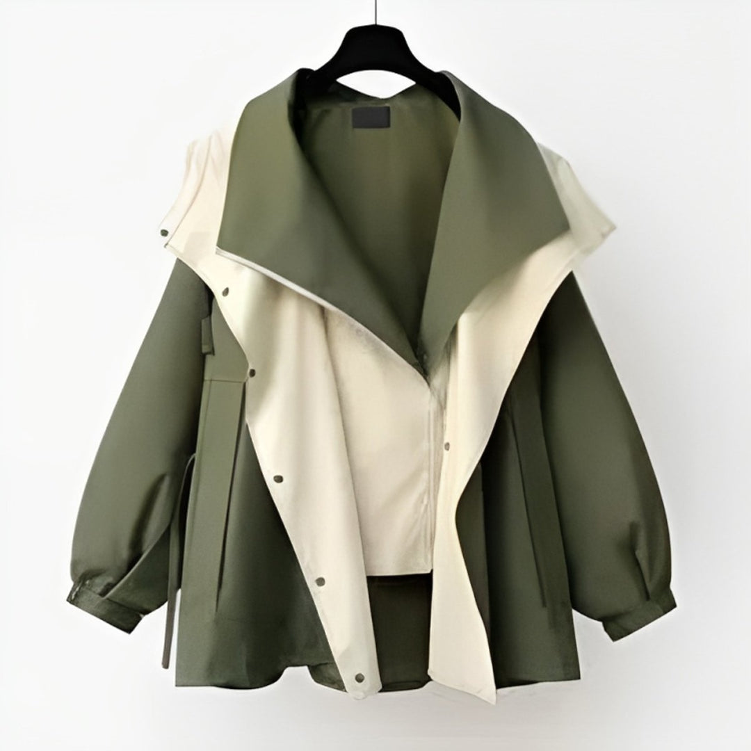 Naylani | Oversized Waterproof Double-Collar Trench Coat