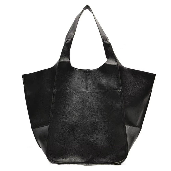 Elena | Oversized Vegan Leather Tote Bag with Magnetic Closure