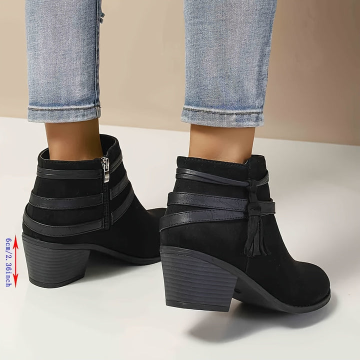 Miriam | Refined And Versatile Tassel Ankle Boots