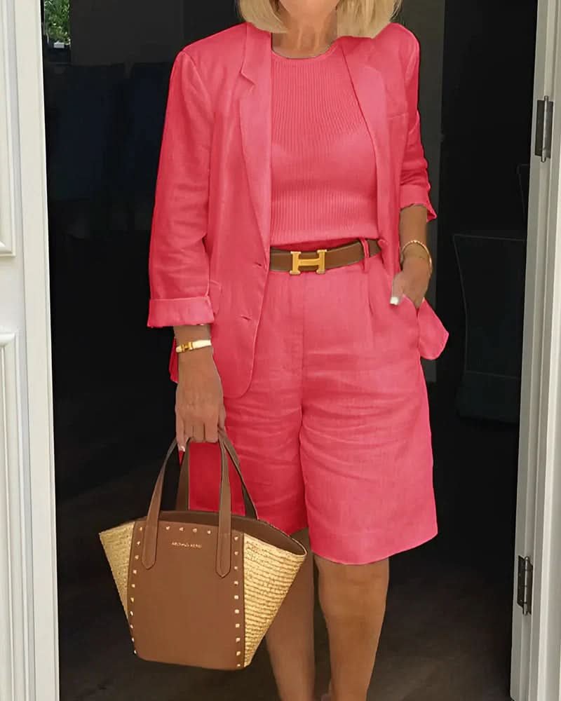 Stella | Elegant Blazer and Tailored Shorts Set