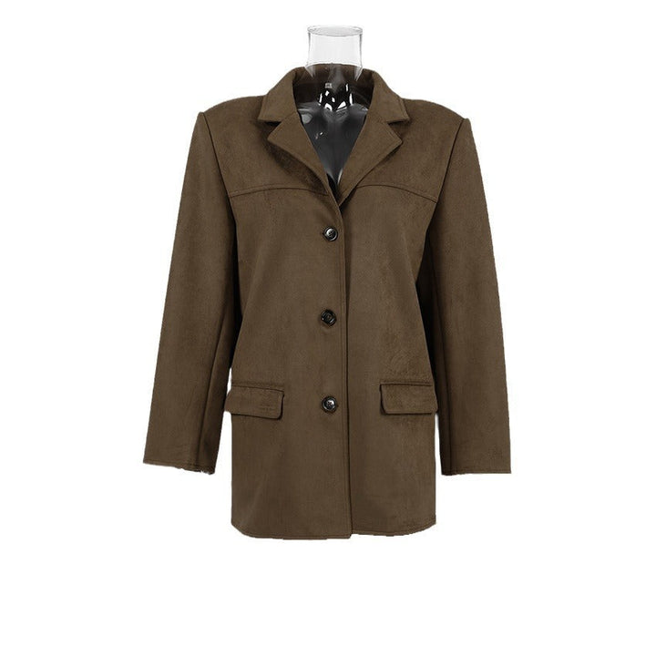 Lavinia | Women's Genuine Suede One-Button Blazer