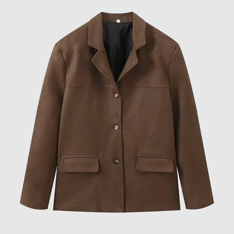 Alice | Urban Loose Fit Style Leather Jacket