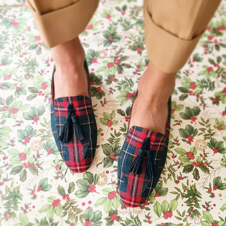 Aveline | Scottish Fringe Tartan Loafers