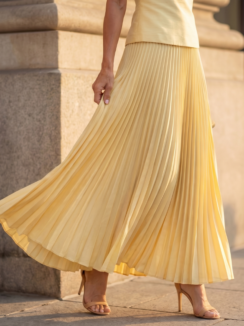 Angelina | Structured Bodice Pleated Skirt Set