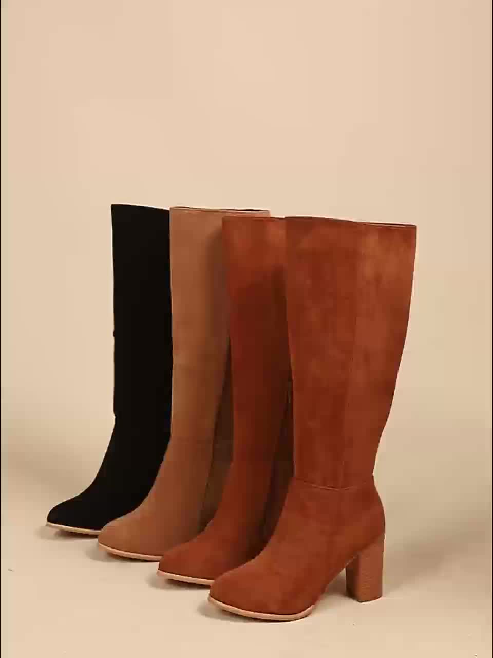 Juliet | Chic Wide-Calf Cowboy Boots With Stacked Heel