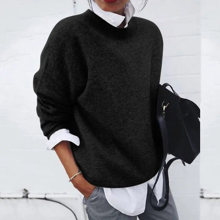 Eloise | Relaxed-Fit Crew-Neck Cashmere Blend Sweater