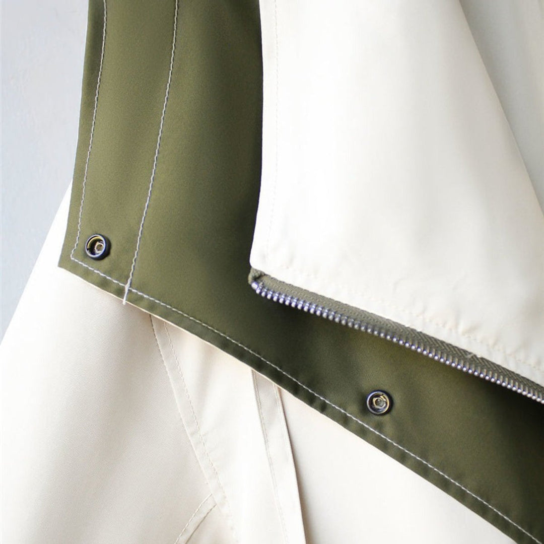 Naylani | Oversized Waterproof Double-Collar Trench Coat
