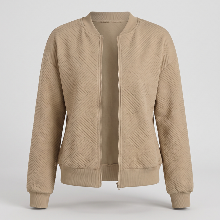 Natalie | Lightweight Textured Chevron Style Knit Cardigan
