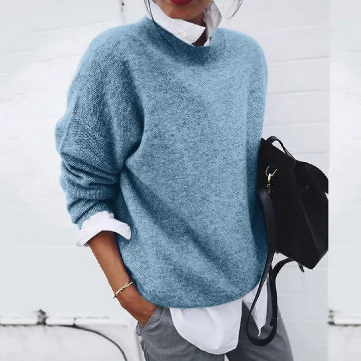 Eloise | Relaxed-Fit Crew-Neck Cashmere Blend Sweater