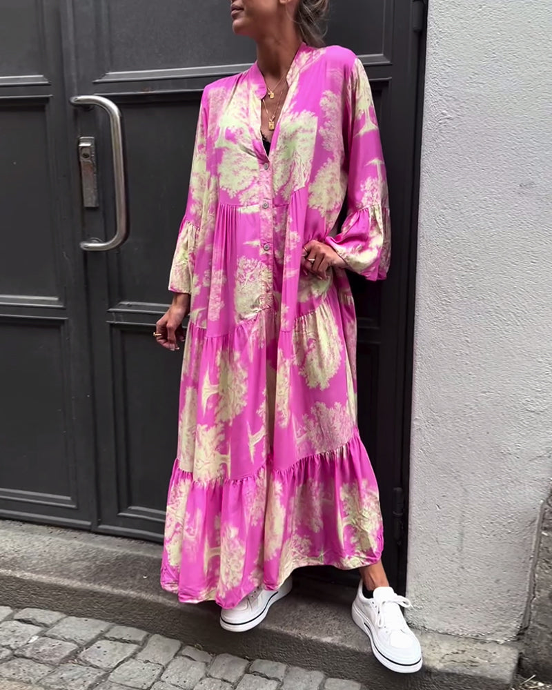 AZRIELLE – LONG FLORAL DRESS