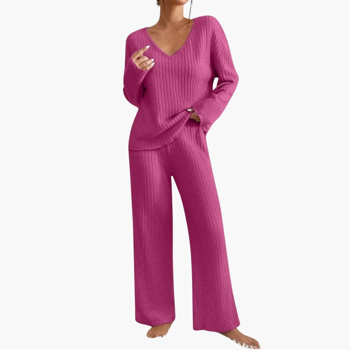 Lydia | Elegant Ribbed Knit Lounge Set